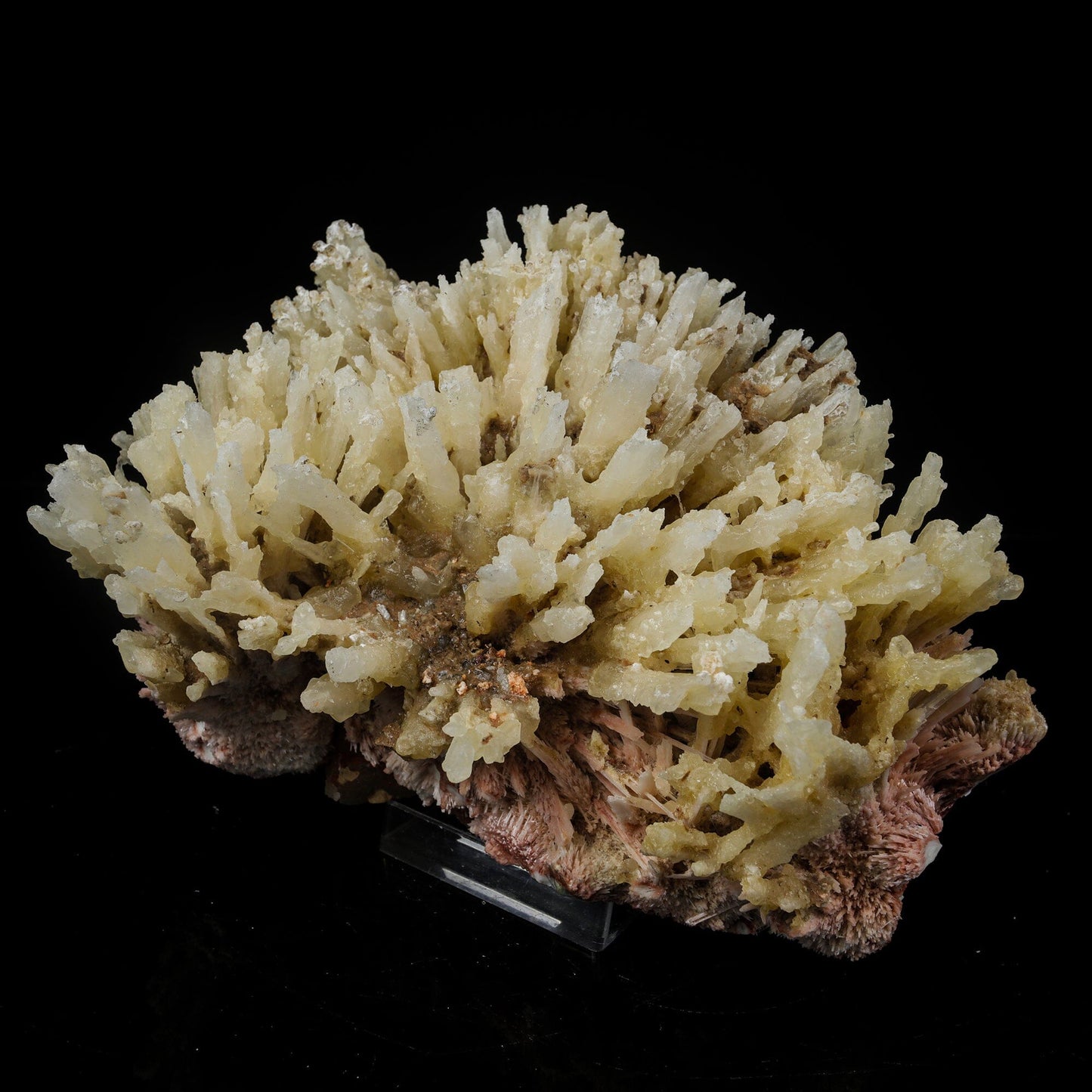 Phosphorescent Calcite on Mordenite with Iron Inclusions – Rare Mineral Specimen from India # B 7112 Calcite Superb Minerals 