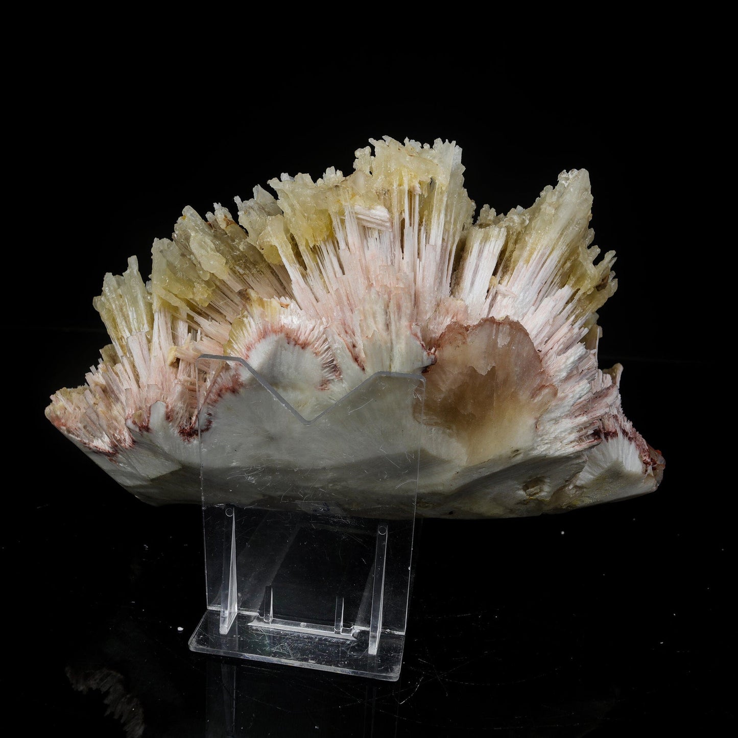 Phosphorescent Calcite on Mordenite with Iron Inclusions – Rare Mineral Specimen from India # B 7112 Calcite Superb Minerals 