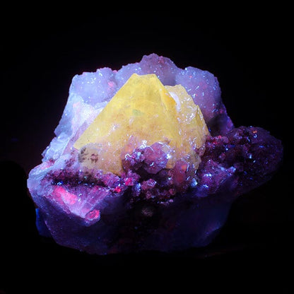 Powellite with Stilbite Rare Find Natural Mineral Specimen # B 7055 Powellite Superb Minerals 