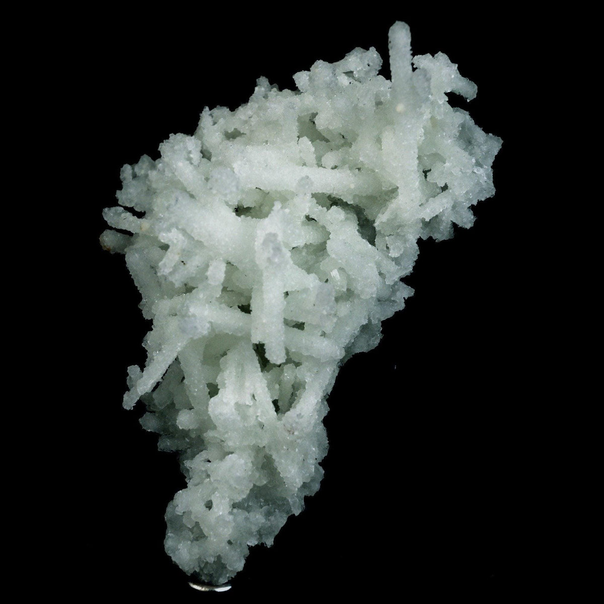 Prehnite Pseudomorphed Rare Find Natural Mineral Specimen # B 4712  https://www.superbminerals.us/products/prehnite-pseudomorphed-rare-find-natural-mineral-specimen-b-4712  Features: Pretty mint-green prehnite has pseudomorphed elongated laumontite c