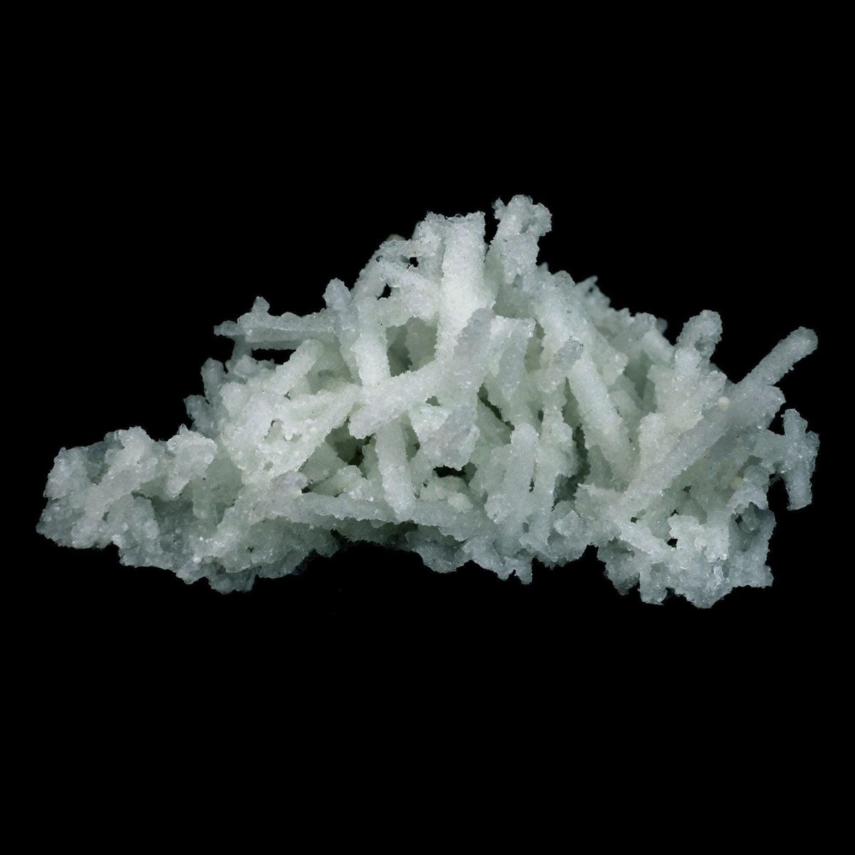 Prehnite Pseudomorphed Rare Find Natural Mineral Specimen # B 4712  https://www.superbminerals.us/products/prehnite-pseudomorphed-rare-find-natural-mineral-specimen-b-4712  Features: Pretty mint-green prehnite has pseudomorphed elongated laumontite c