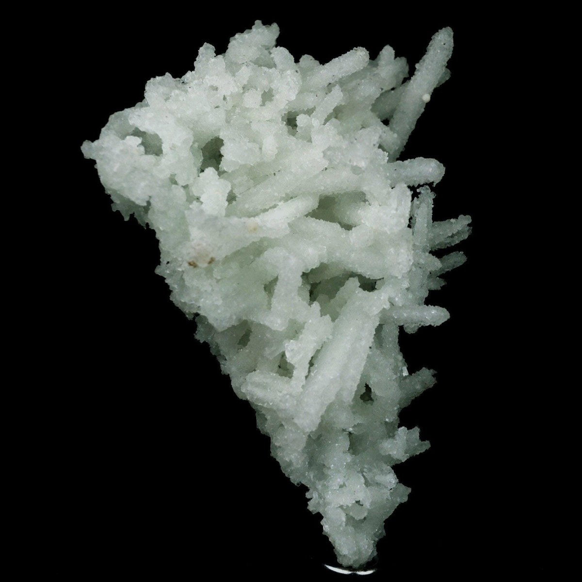 Prehnite Pseudomorphed Rare Find Natural Mineral Specimen # B 4712  https://www.superbminerals.us/products/prehnite-pseudomorphed-rare-find-natural-mineral-specimen-b-4712  Features: Pretty mint-green prehnite has pseudomorphed elongated laumontite c
