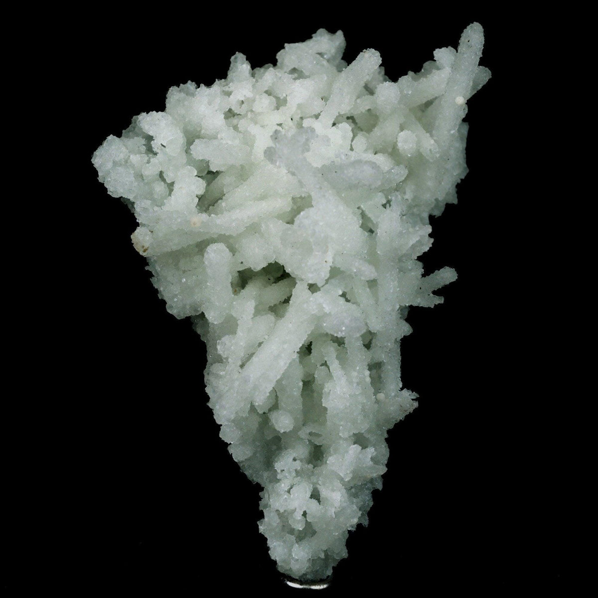 Prehnite Pseudomorphed Rare Find Natural Mineral Specimen # B 4712  https://www.superbminerals.us/products/prehnite-pseudomorphed-rare-find-natural-mineral-specimen-b-4712  Features: Pretty mint-green prehnite has pseudomorphed elongated laumontite c