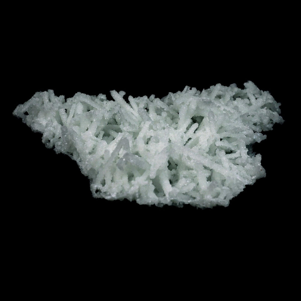 Prehnite Pseudomorphed Rare Find Natural Mineral Specimen # B 4714  https://www.superbminerals.us/products/prehnite-pseudomorphed-rare-find-natural-mineral-specimen-b-4714  Features: Pretty mint-green prehnite has pseudomorphed elongated laumontite c