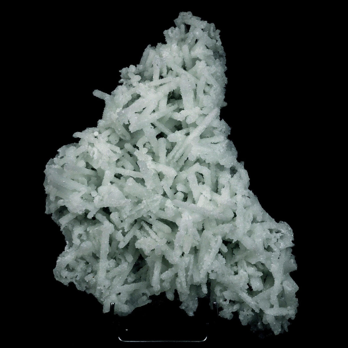 Prehnite Pseudomorphed Rare Find Natural Mineral Specimen # B 4714  https://www.superbminerals.us/products/prehnite-pseudomorphed-rare-find-natural-mineral-specimen-b-4714  Features: Pretty mint-green prehnite has pseudomorphed elongated laumontite c