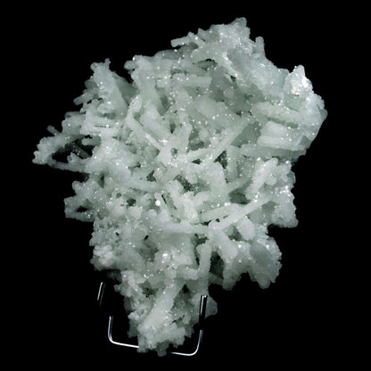Prehnite Rare Find Natural Mineral Specimen # B 4819  https://www.superbminerals.us/products/prehnite-rare-find-natural-mineral-specimen-b-4808  Features: Precious jackstraw cluster of elongated laumontite crystals that pseudomorphed from mint-green,