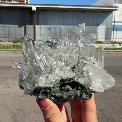 Himalayan Clear Quartz Cluster  Natural Raw Crystal Specimen from India Collector Mineral # DKT21