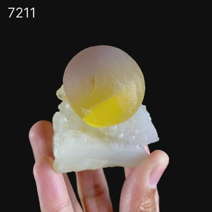Rare Dual-Color Botryoidal Fluorite on Quartz Matrix - Collector’s Specimen from Madhya Pradesh # B 7211