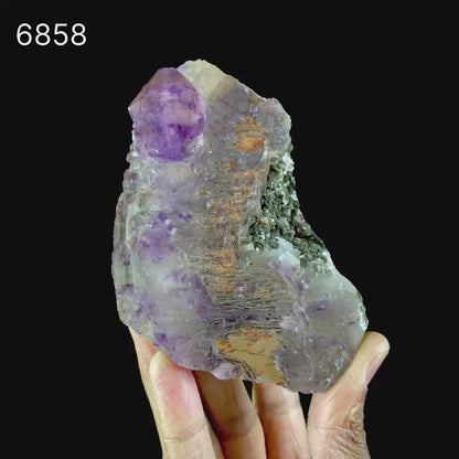 Amethyst with Mica Natural Mineral Specimen  # B 6858