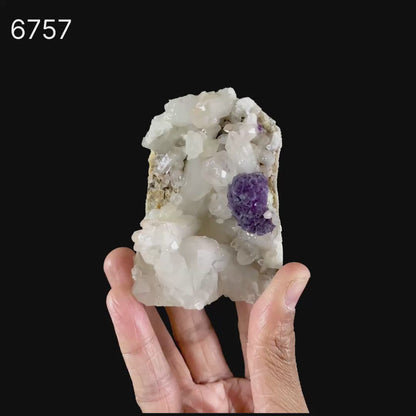 Rare Blue Fluorite with Quartz Natural Mineral Specimen # B 6757