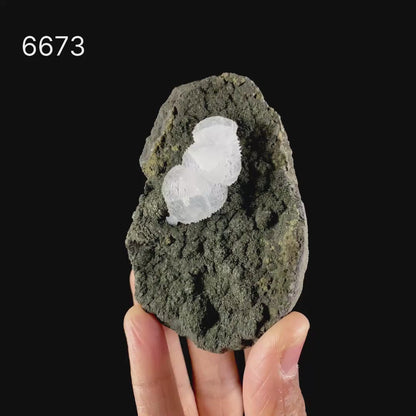Epi-Stilbite in Julgoldite geode Rare Find Natural Mineral Specimen # B 6673