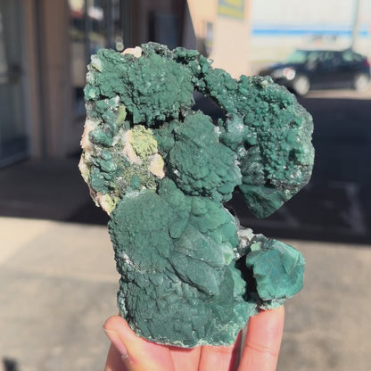 Rare Marshy Green Apophyllite Self-Standing Crystal | Jalgaon, India | 5” Natural Zeolite Mineral Specimen # DKT1