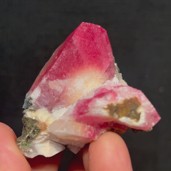 Rare Huge Moldy Raspberry Calcite with Mesolite Natural Mineral Specimen. # GG6 Calcite Superb Minerals