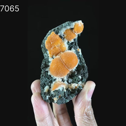 Thomsonite Orange Rare Find Natural Mineral Specimen # B 7065