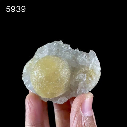 Fluorite balls on MM Quartz Natural Mineral Specimen # B 5939
