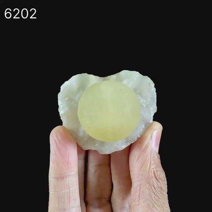 Fluorite ball on MM Quartz Natural Mineral Specimen # B 6202