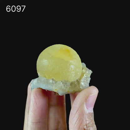 Fluorite Ball on MM Quartz Very Rare Natural Mineral Specimen # B 6097