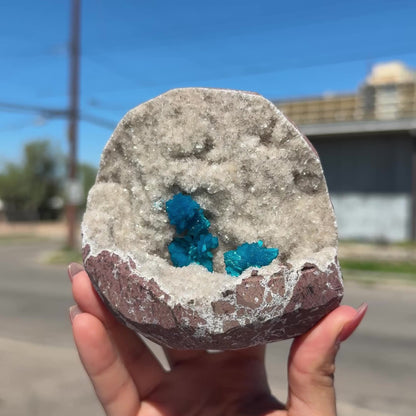 Rare Cavansite Shimmering Heulandite – Self Standing Lustrous Crystal Mineral Specimen from India | Collector Display Piece # DKT59