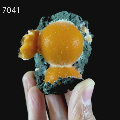 Thomsonite Orange Rare Find Natural Mineral Specimen # B 7041