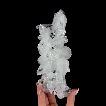 Icy Clear Apophyllite Cluster – Zeolite Mineral from Jalgaon,India  # DKT181