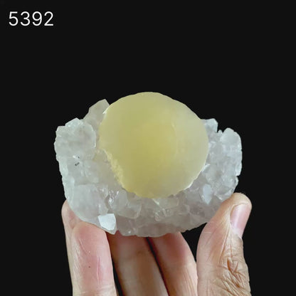 Fluorite ball on MM Quartz Natural Mineral Specimen # B 5392