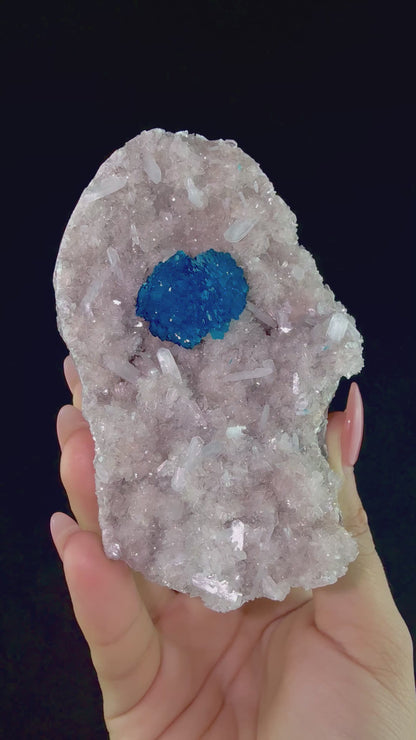 Cavansite on Heulandite & Stilbite | SELF STANDING | High Quality Mineral | Indian Mineral | Superb Minerals | Fine Mineral | Collection