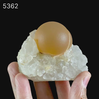 Fluorite ball on MM Quartz Natural Mineral Specimen # B 5362