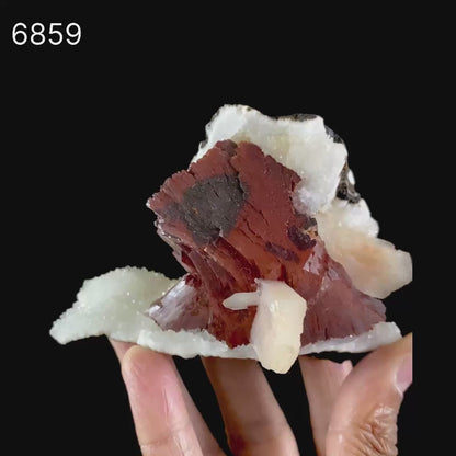 Red Heulandite Natural Mineral Specimen  # B 6859