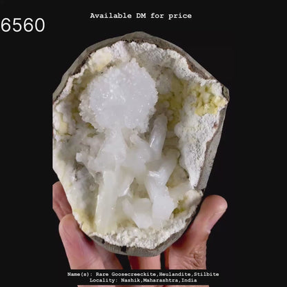 Goosecreekite with Stilbite Natural Mineral Specimen # B 6560