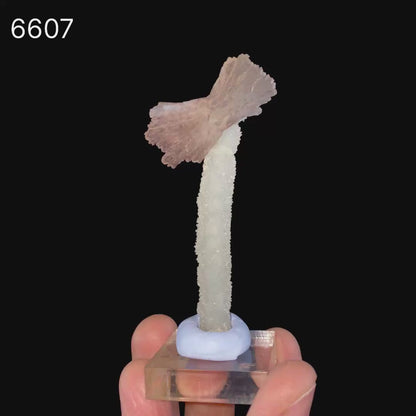 Heulandite Bow on Chalcedony Natural Mineral Specimen # B 6607