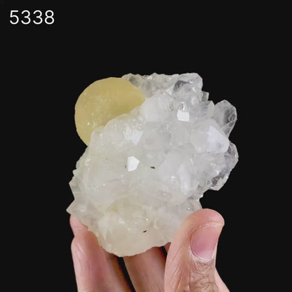 Fluorite ball on MM Quartz Natural Mineral Specimen # B 5338