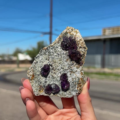 Karur Amethyst Crystal Cluster on Matrix – Deep Purple Natural Quartz Specimen India | Collector Grade Raw Mineral # DKT54