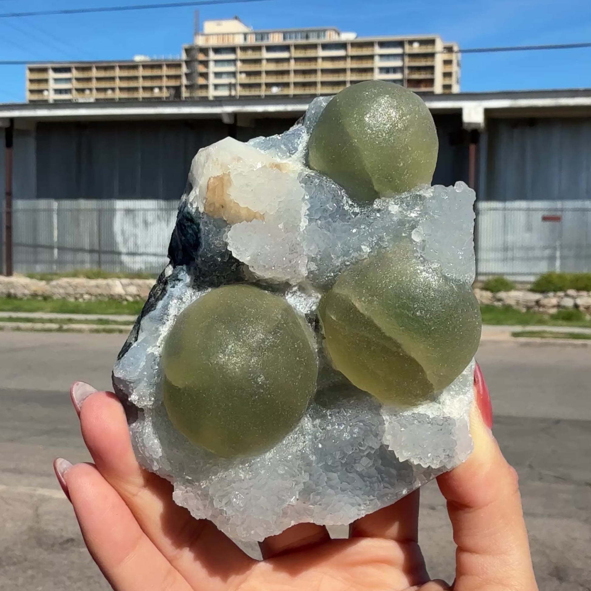 Rare Botryoidal Green Fluorite on Crystal Matrix – Natural Indian Mineral Specimen | Collector Grade | # DKT23