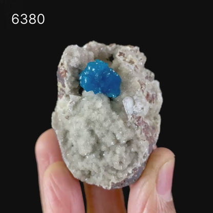 Cavansite on Heulandite (Rare Find) Natural Mineral Specimen # B 6380