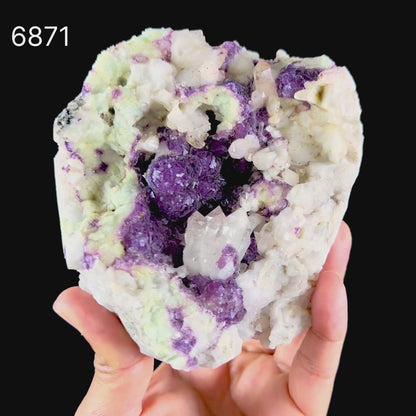 Fluorite With Quartz Rare Natural mineral Specimen # B 6871