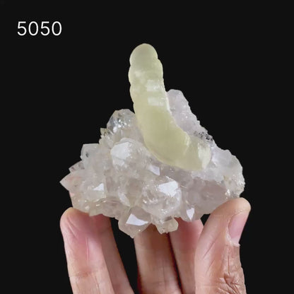 Fluorite (unusual Formation) on MM Quartz Natural Mineral Specimen  # B 5050