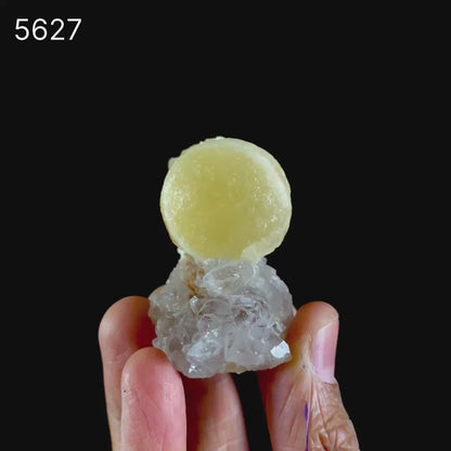 Fluorite on MM Quartz Natural Mineral Specimen # B 5627