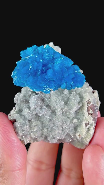 Cavansite on Heulandite (Rare Find) Natural Mineral Specimen # B 7025
