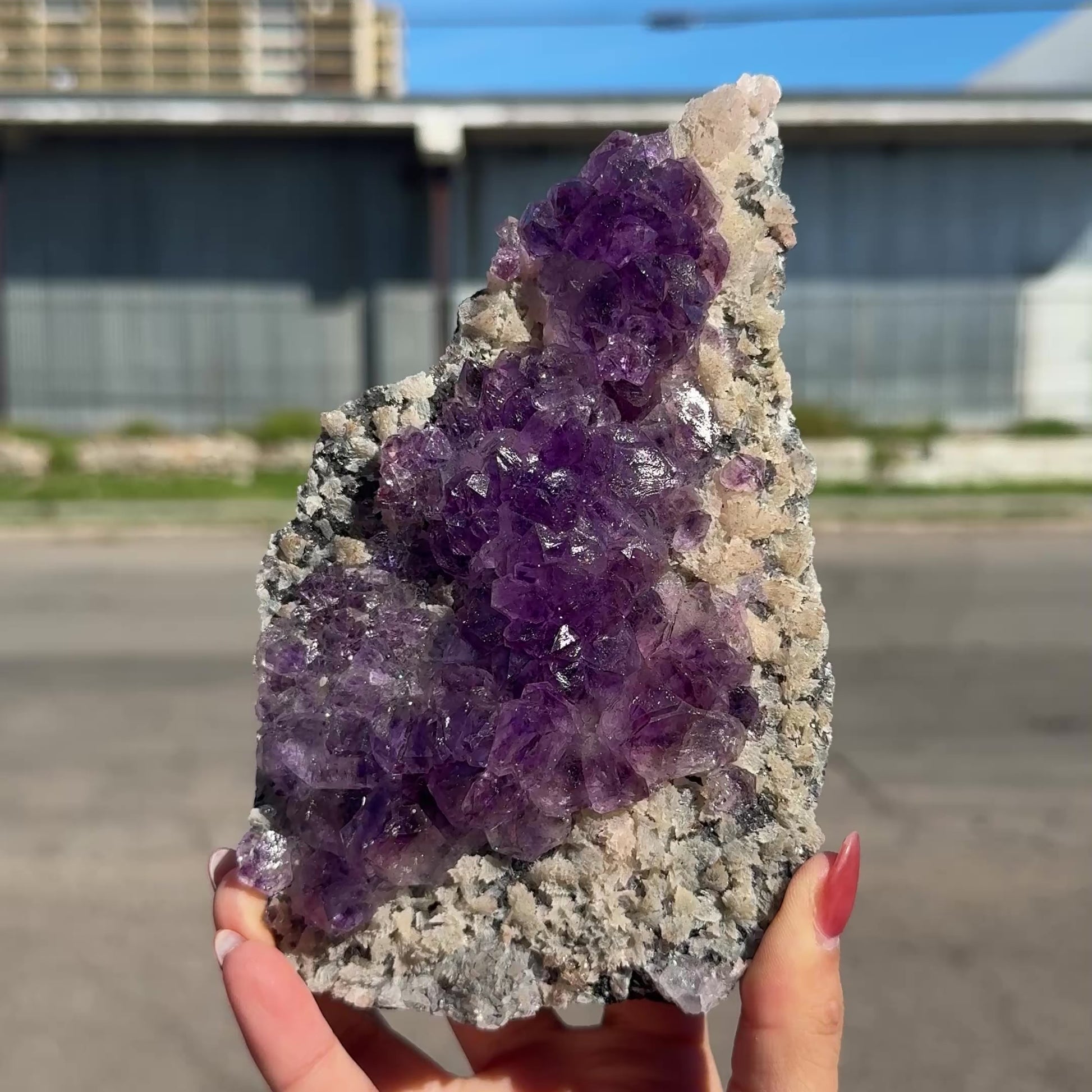 Amethyst Cluster Natural Deep Purple Specimen from Karur, India | # DKT22