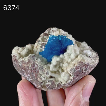 Cavansite on Heulandite (Rare Find) Free Standing Natural Mineral Specimen # B 6374