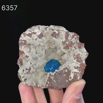 Cavansite on Heulandite (Rare Find) Free Standing Natural Mineral Specimen # B 6357