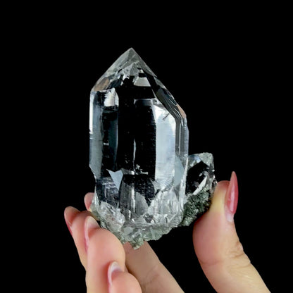 Gemmy Himalayan Clear Quartz Crystal with Sharp Facets - Fine Cabinet Specimen from Himachal Pradesh, India # DKT191