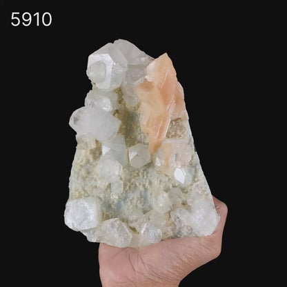 Apophyllite Cubes with Stilbite and Chalcedony Natural Mineral Specimen # B 5910