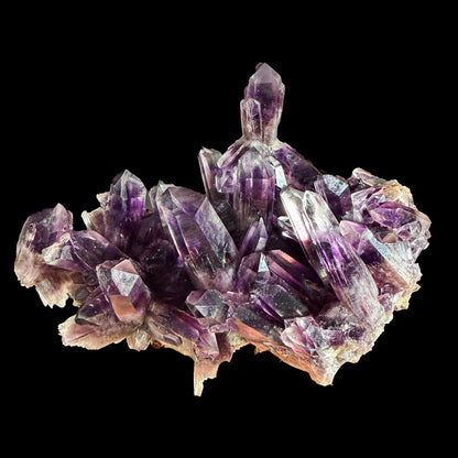 Rare Amatitlán Amethyst Fine Mineral Specimen – Guerrero Mexico 6” Collector Crystal, Natural Deep Purple Amethyst Cluster 400g Display Piece | Global Collector Grade # DKT17 Amethyst Superb Minerals 