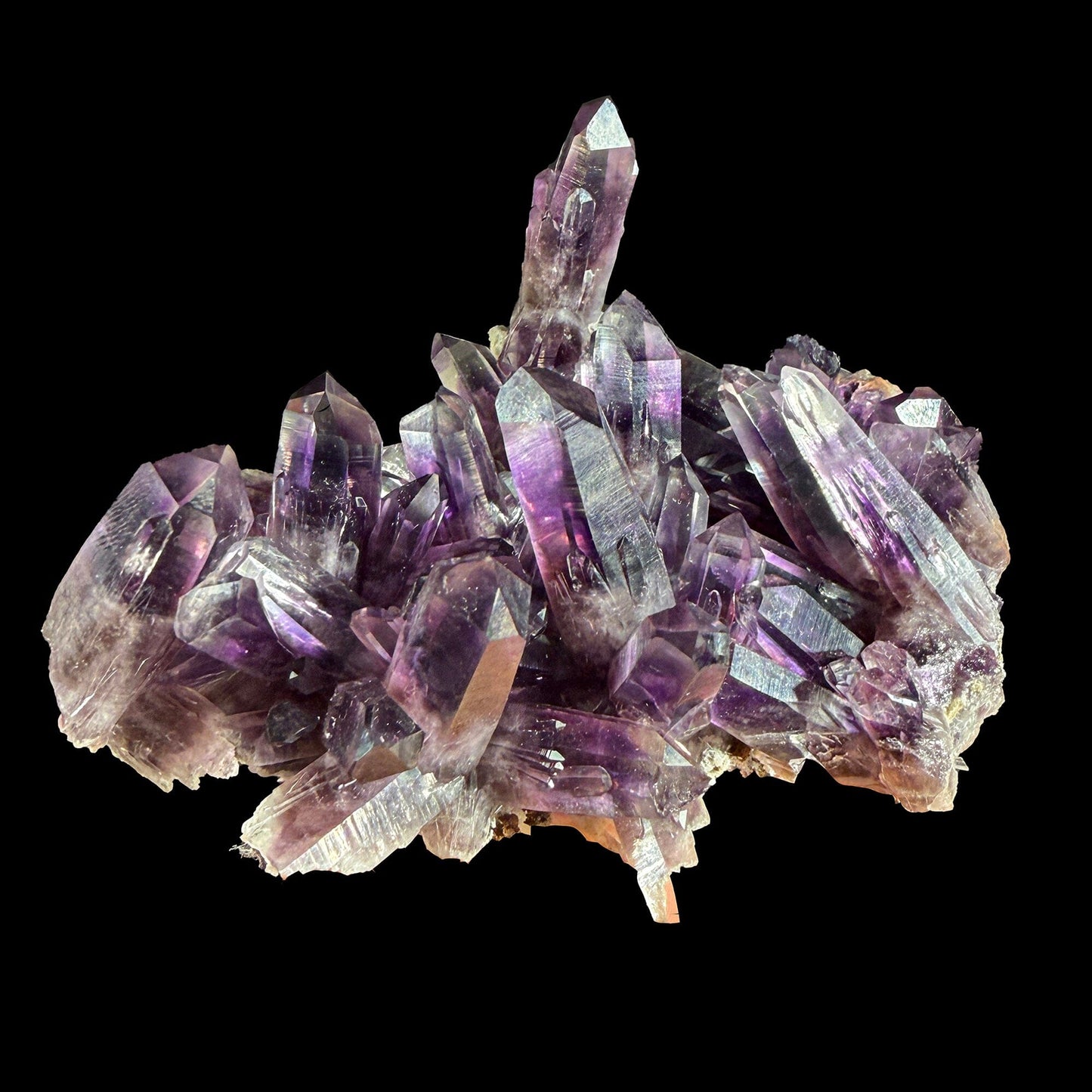 Rare Amatitlán Amethyst Fine Mineral Specimen – Guerrero Mexico 6” Collector Crystal, Natural Deep Purple Amethyst Cluster 400g Display Piece | Global Collector Grade # DKT17 Amethyst Superb Minerals 