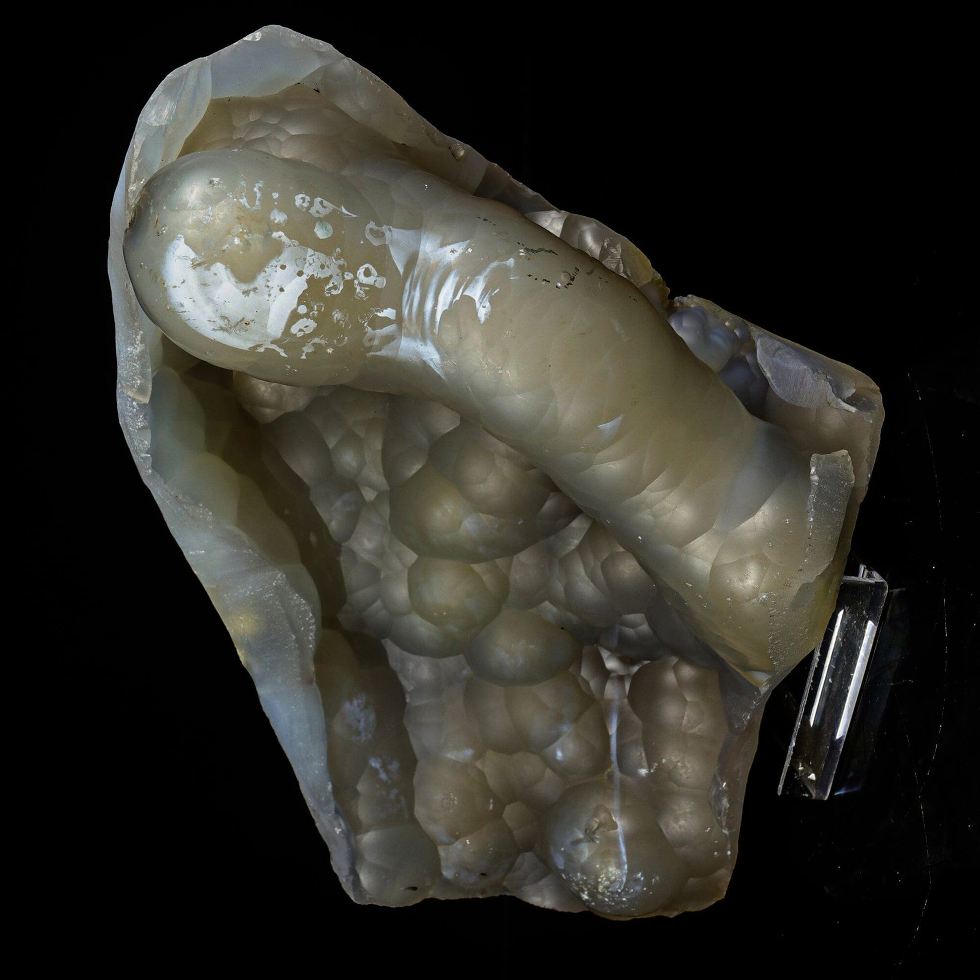 Rare Botryoidal Agatized Chalcedony Mineral Specimen – Natural Indian Crystal Cluster for Collectors # B 7098