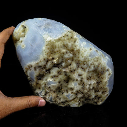Rare Botryoidal Agatized Chalcedony Mineral Specimen – Natural Indian Crystal Cluster for Collectors # B 7098
