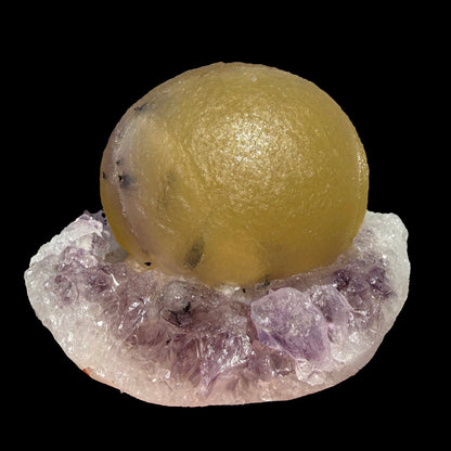 Rare Botryoidal Fluorite on Amethyst Cluster – Top Grade Indian Zeolite Mineral Specimen | Collector # DKT28 Fluorite Superb Minerals 