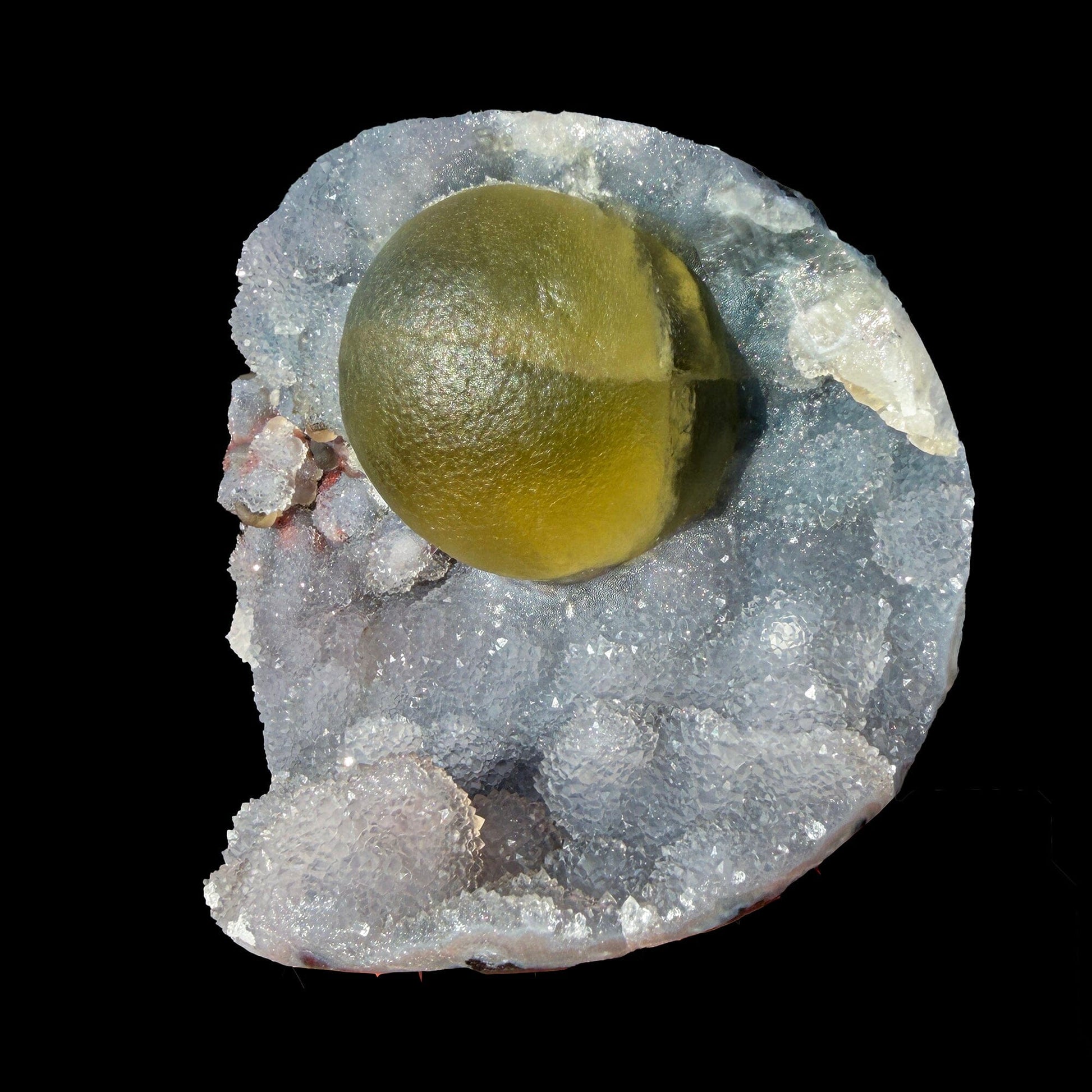 Rare Botryoidal Fluorite on Quartz Crystal Cluster – Nashik India Natural Mineral Specimen # DKT12 Fluorite Superb Minerals 