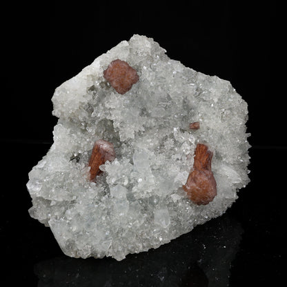 Rare Brown Stellerite Sheaves on Shimmering Apophyllite & Quartz Matrix – # B 7244 Stellerite Superb Minerals 